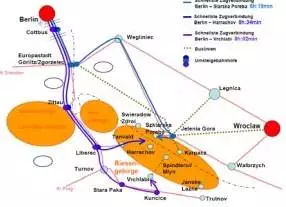 Studie im Rahmen des Interreg III B-Projektes Via Regia (ED-C III Via Regia) – Potenziale zur Verbesserung im Schienenpersonenfernverkehr in der Relation Berlin-Breslau