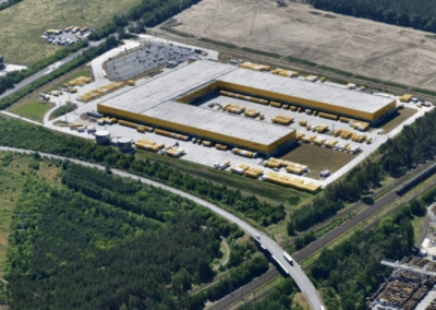 Anschlussgleis für das DHL Megapaketzentrum in Ludwigsfelde
